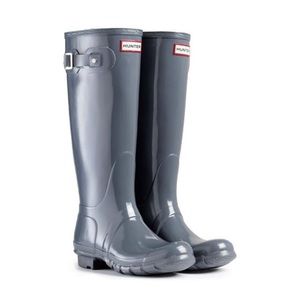 Hunter boots gray gloss
